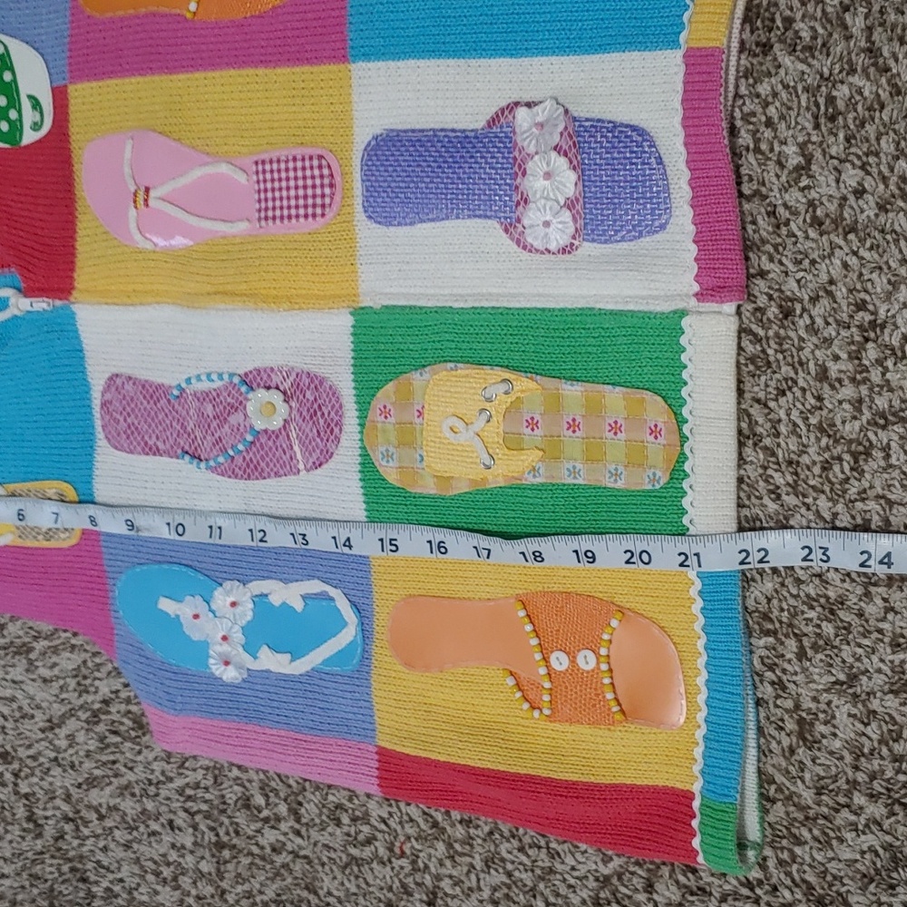 VTG Susan Bristol Sweater Vest 2000 Flip Flops Women's Size Medium - Picture 5 of 6